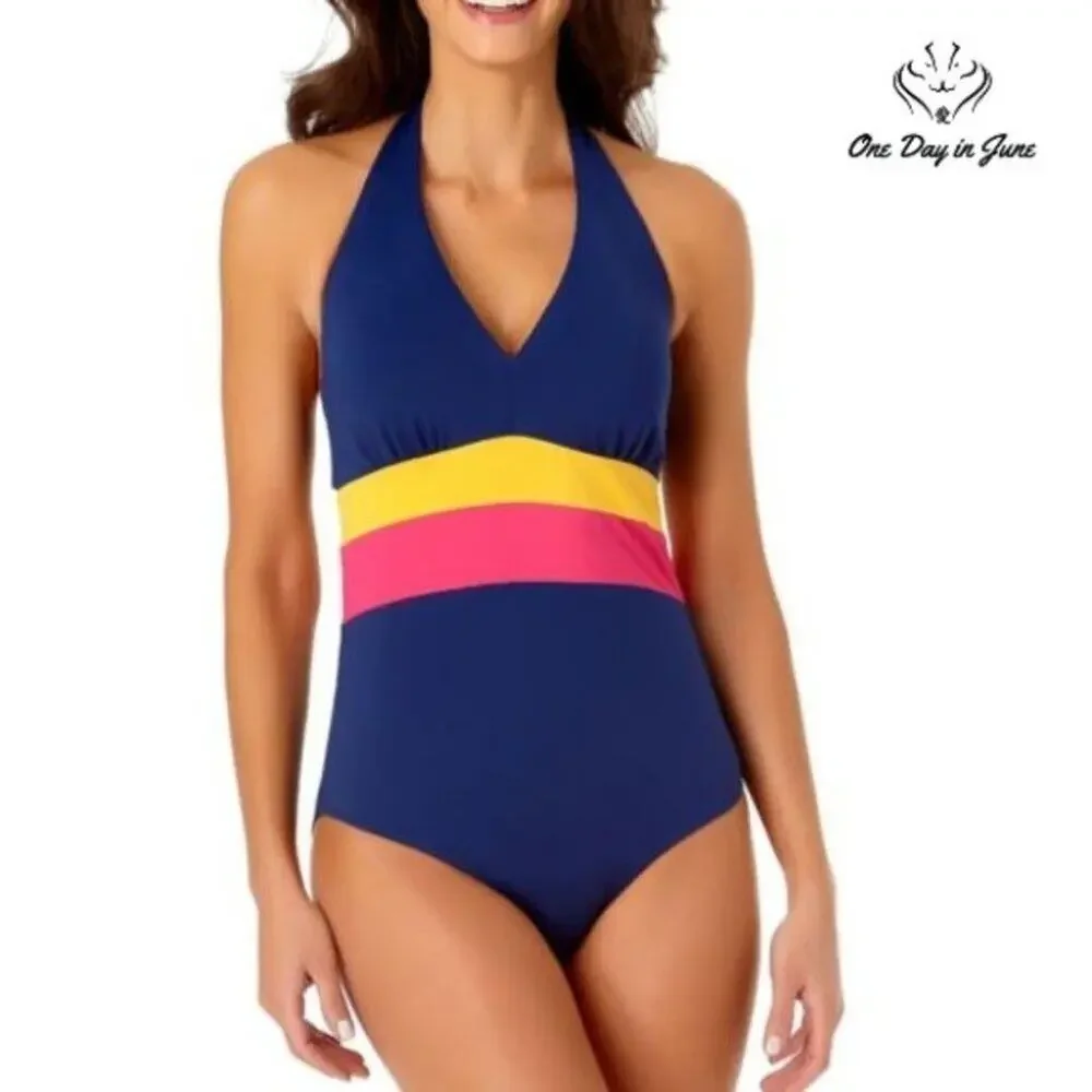 Liz Claiborne Colorblock One Piece Size 14